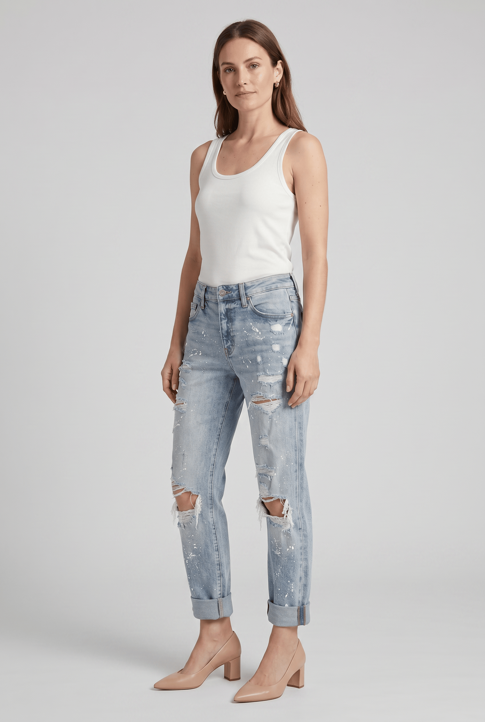 Women’s Casual Ripped High Waist Jeans | Slim Fit