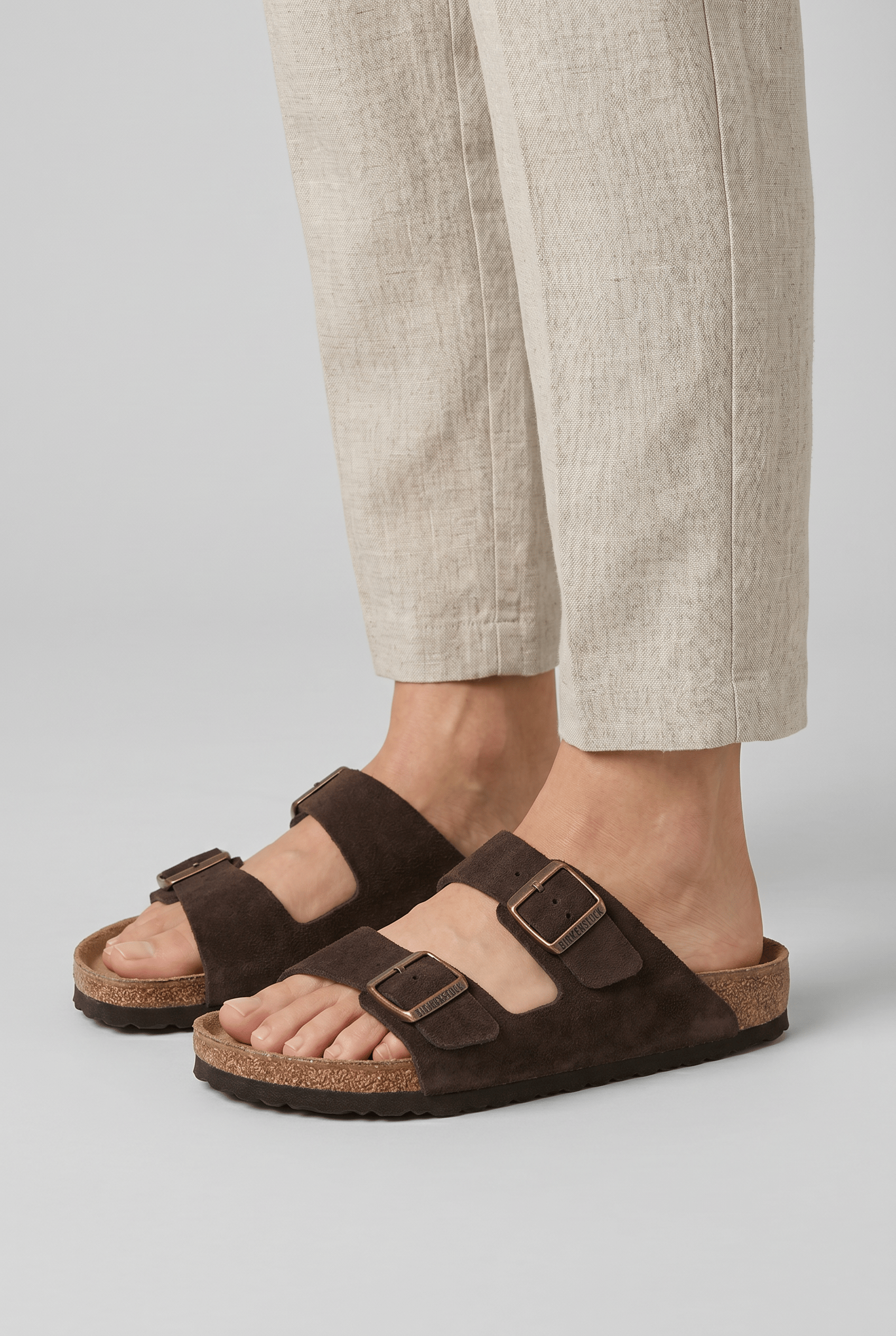 Women’s Double Strap Adjustable Buckle Slide Sandals | Casual