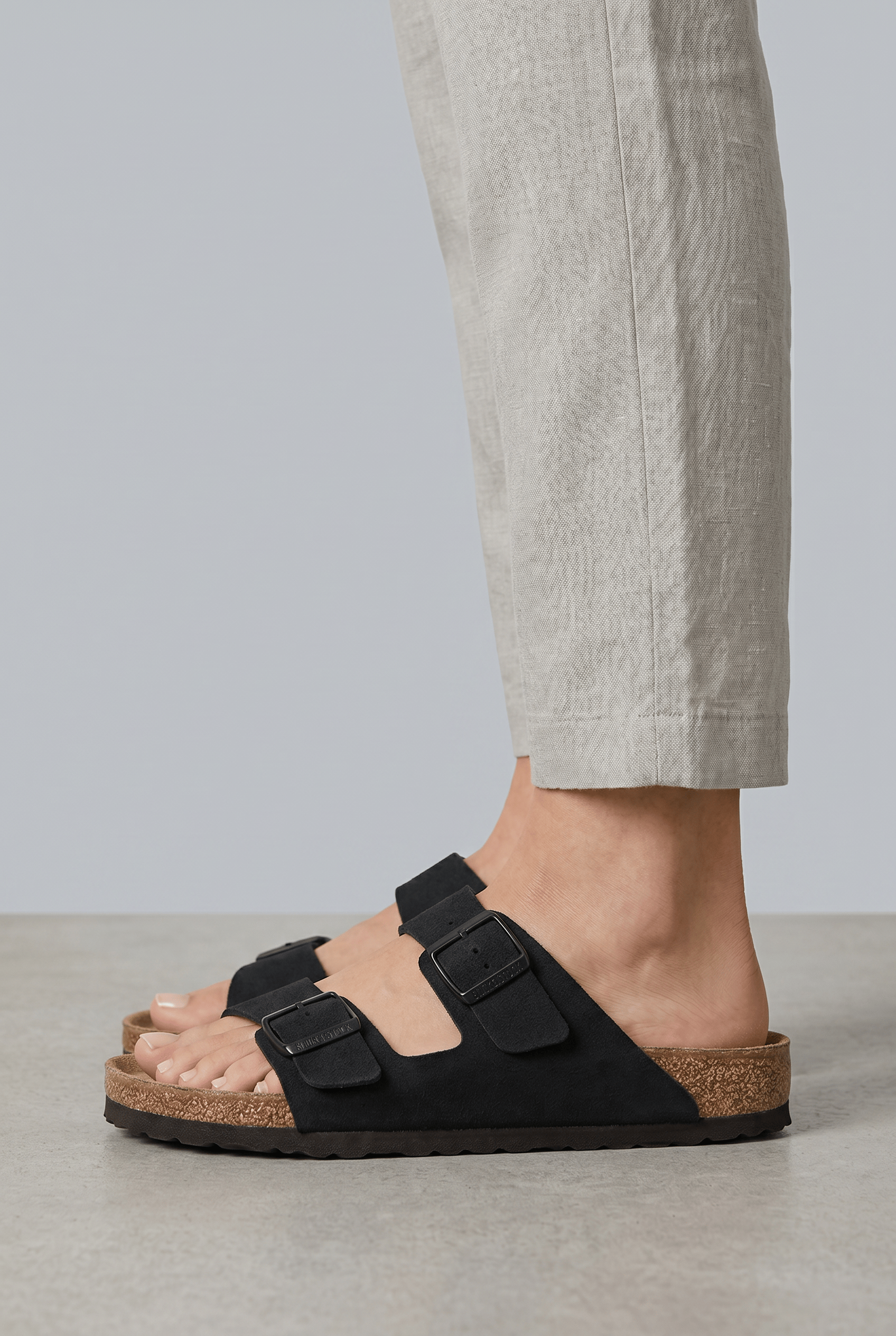 Women’s Double Strap Adjustable Buckle Slide Sandals | Casual