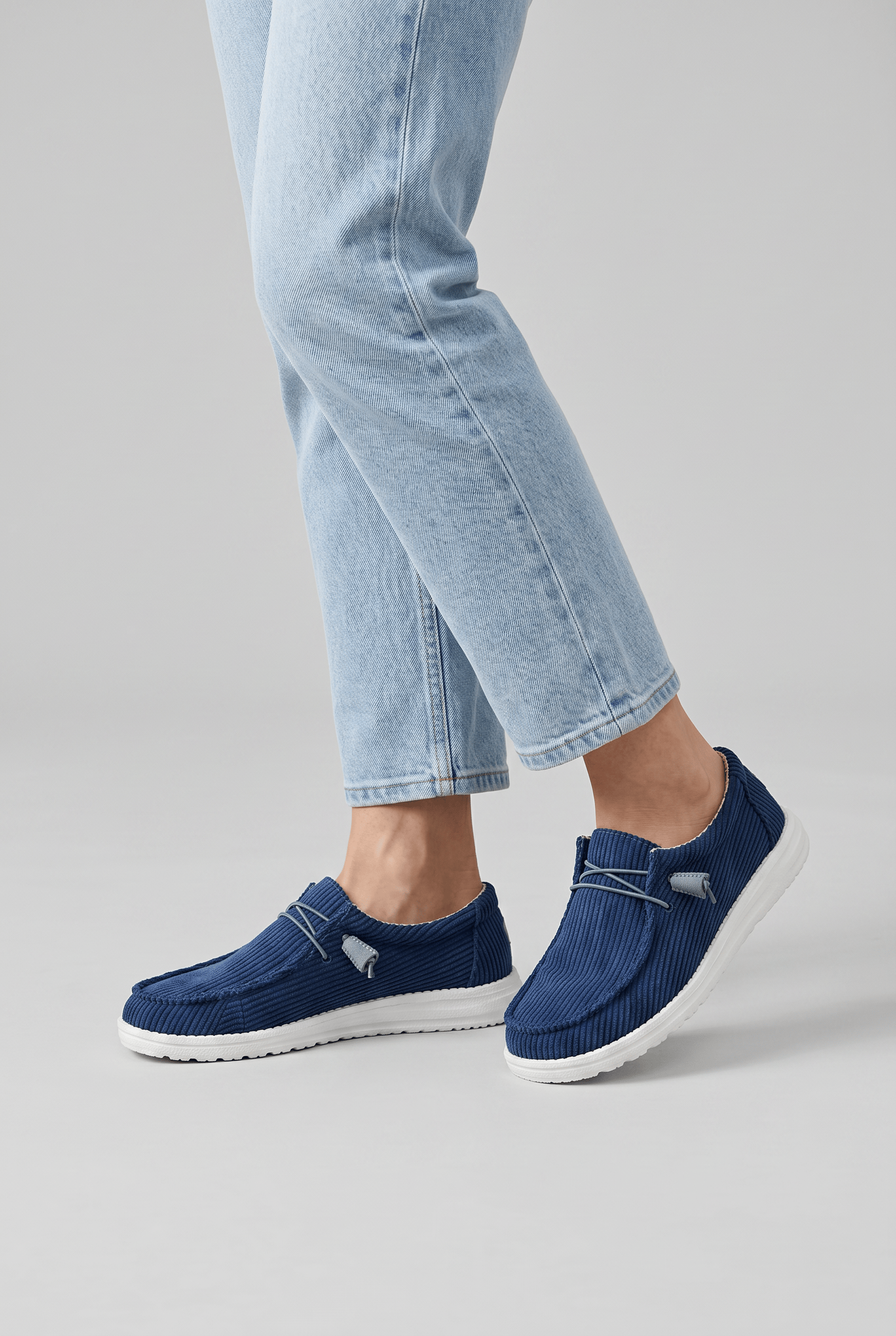 Women’s Ribbed Casual Slip On Trainers | Low Top