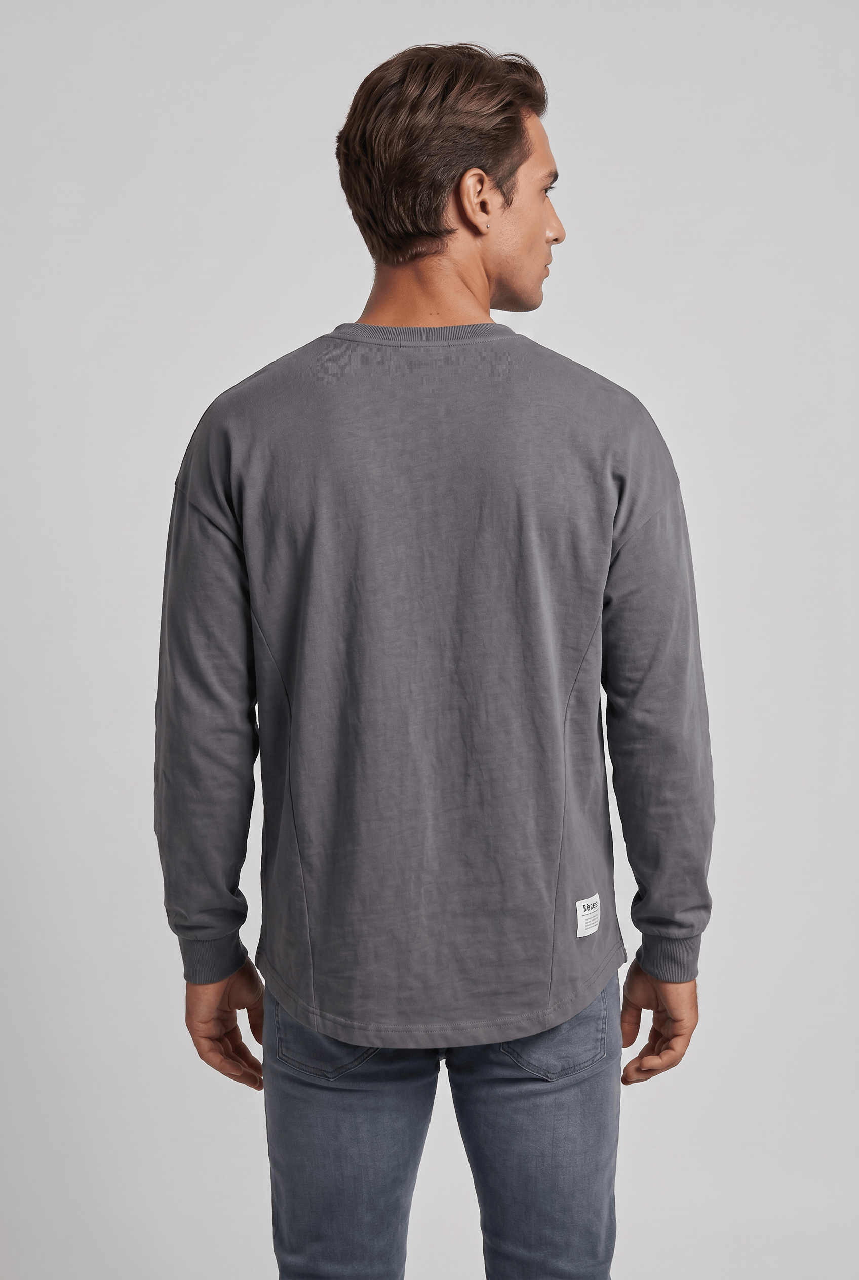 Men's Round Neck Long Sleeves Sweatshirt | Drop Shoulder