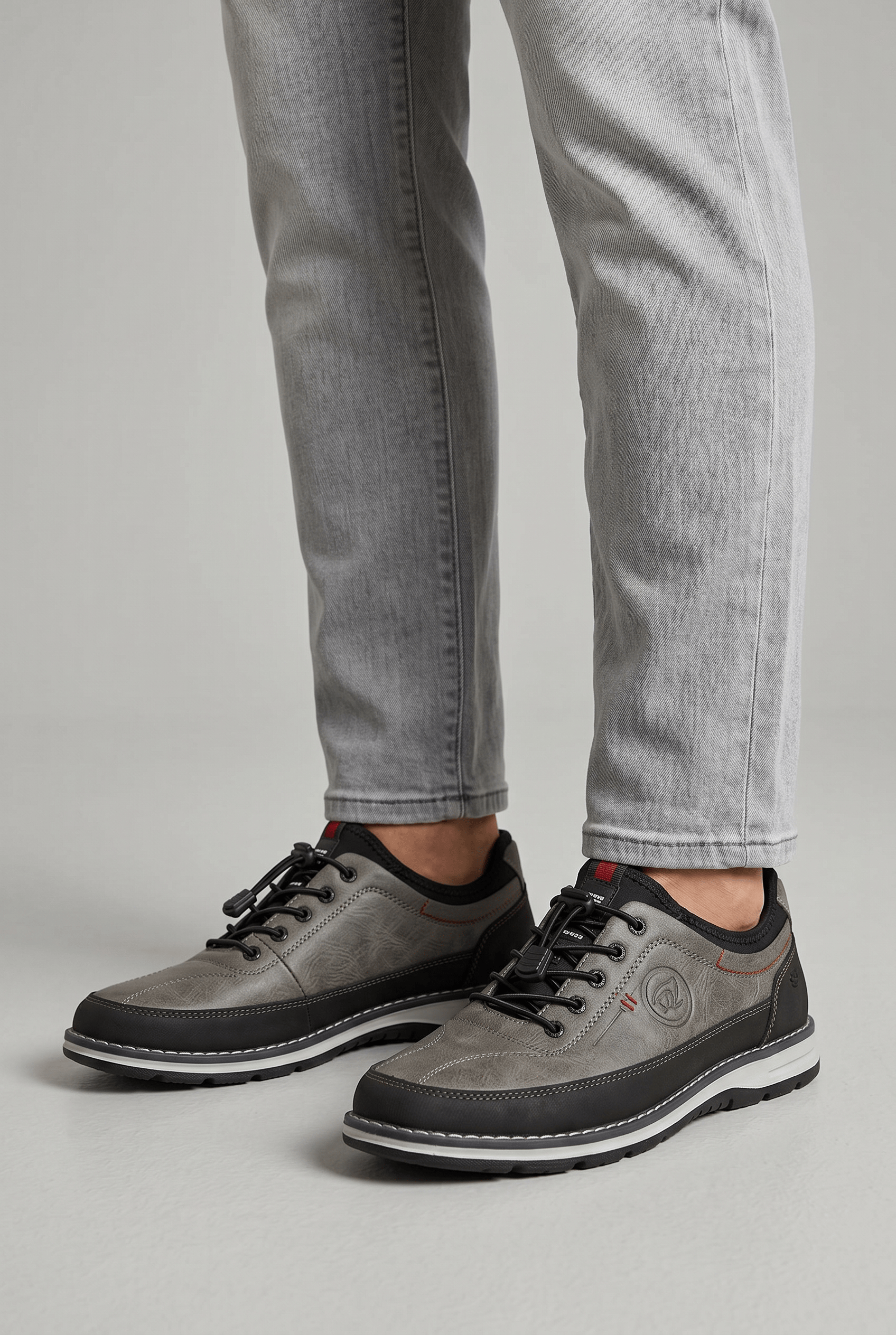 Men's Casual Dual Tone Lace Up Trainers | Low Top