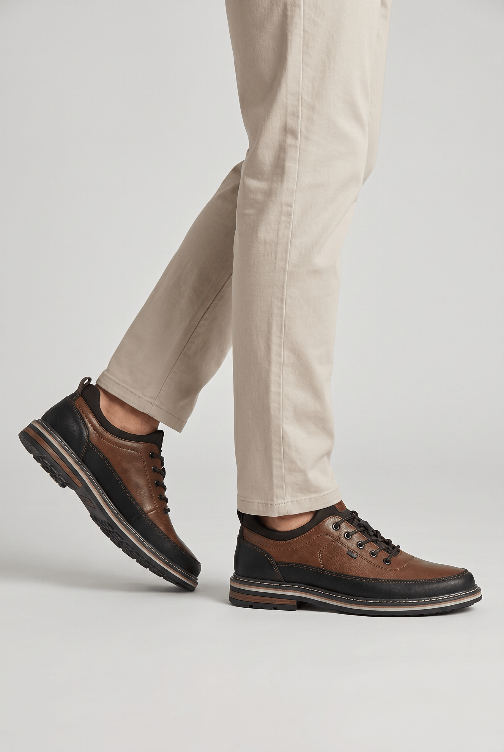 Men's Casual Dual Tone Lace Up Trainers | Low Top