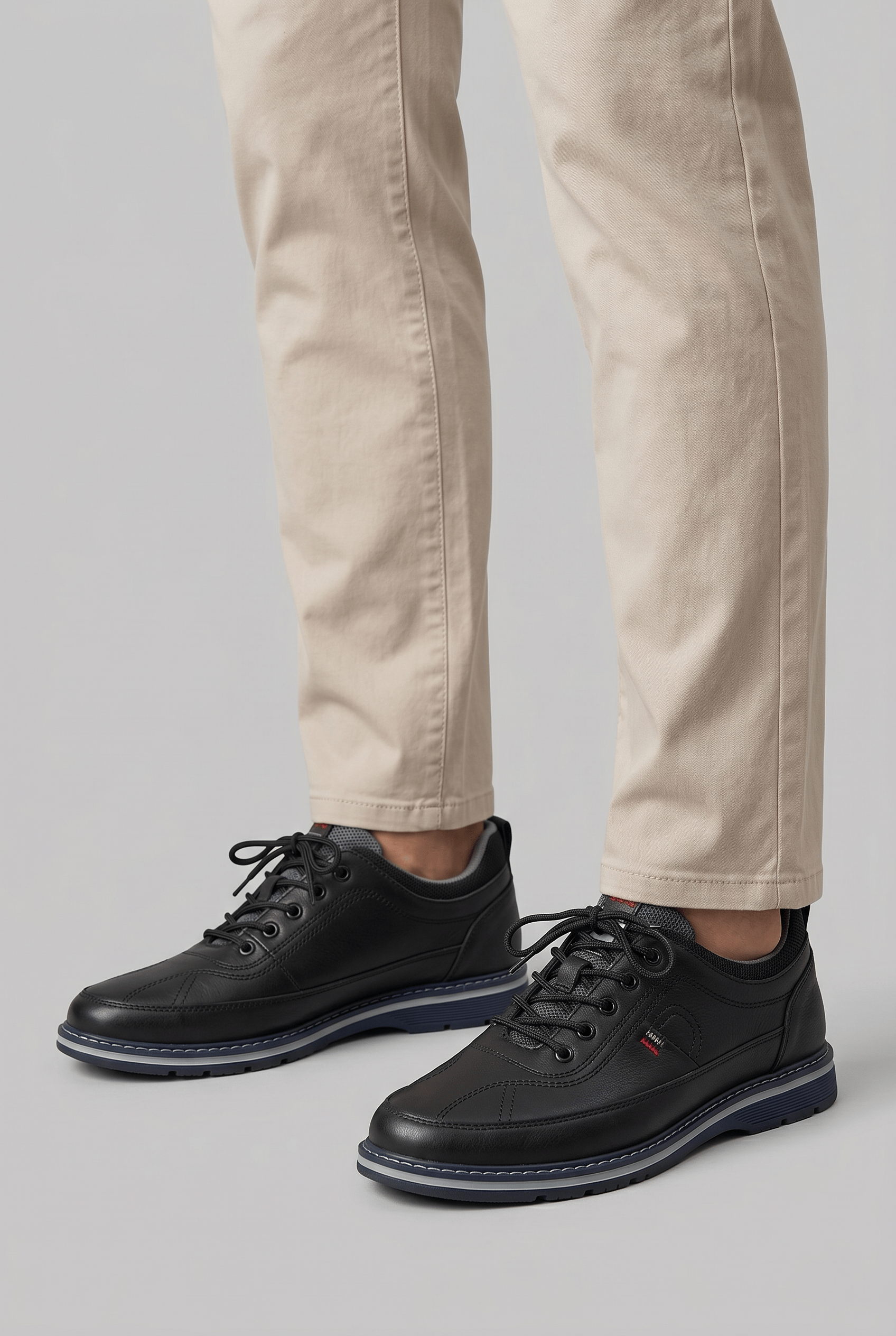 Men's Casual Dual Tone Lace Up Trainers | Low Top