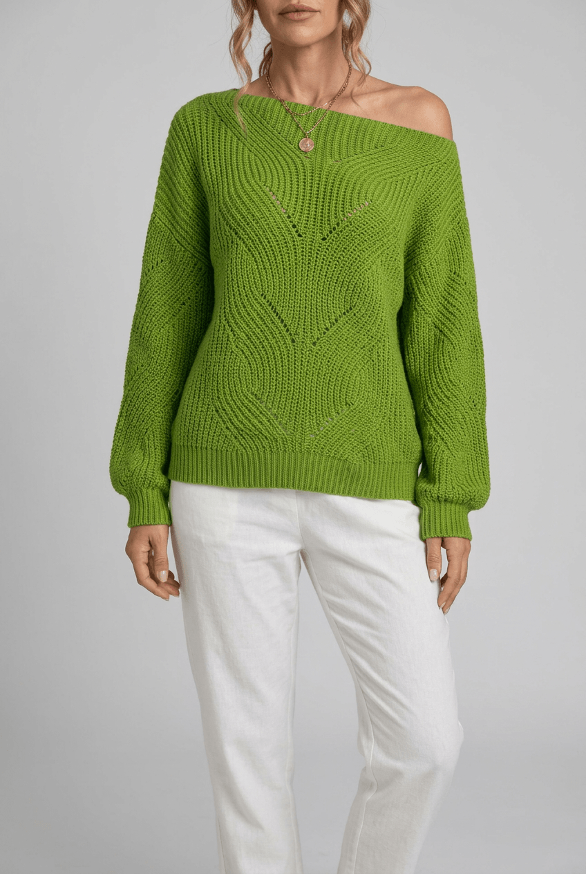 Women's Off Shoulder Knitted Jumper