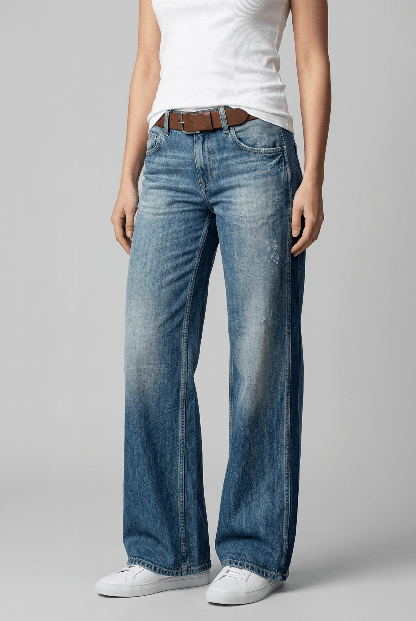 Women's Wide Leg Jeans | Vintage Used Wash