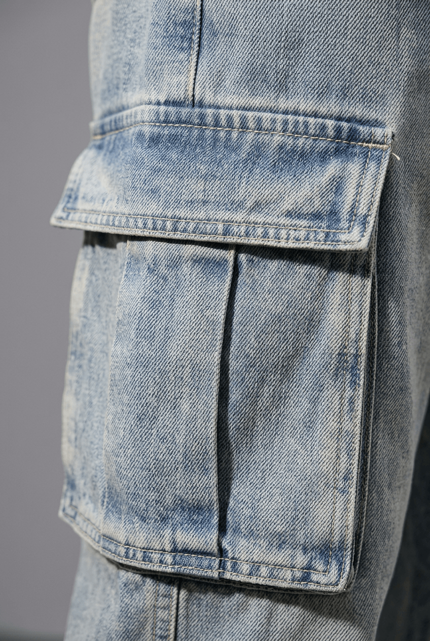 Men's Cargo Trousers | Washed Straight Leg