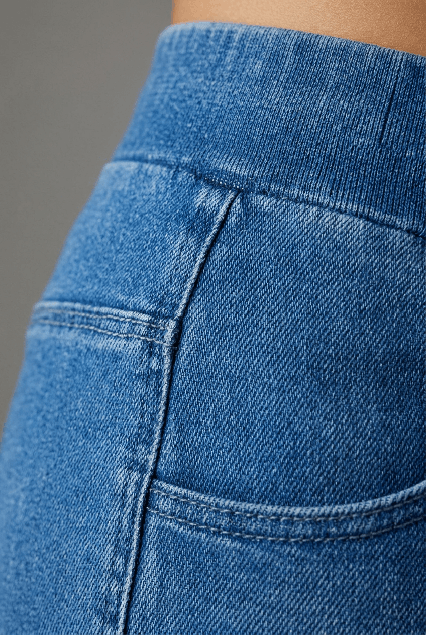 Women's Wide-Leg Pull-On Jeans | Elastic Waist