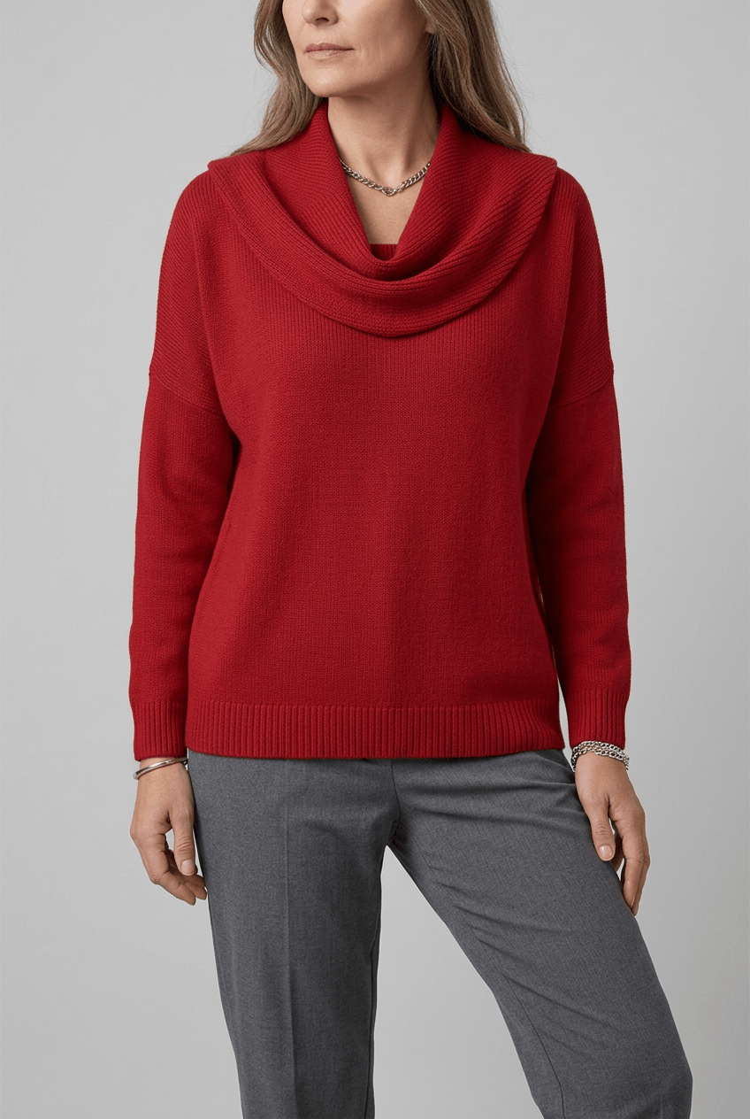 Women's Cowl Neck Jumper | Long Sleeve Knit