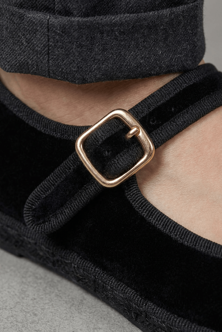 Women's Shoe | Round Toe Buckle Strap Mary Jane Ballet Flats
