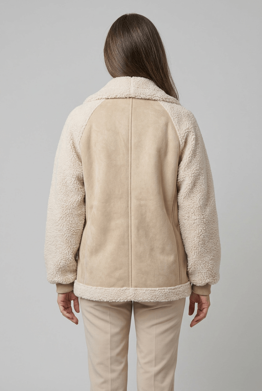 Women's Oversized Jacket | Structured Collar & Zip Pockets