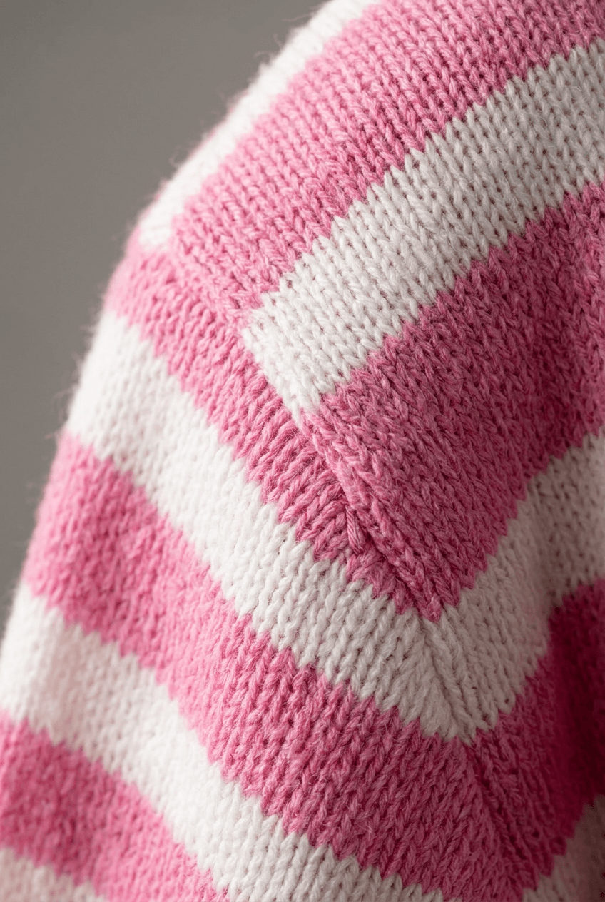 Oversized Hooded Women's Jumper | Striped Pattern