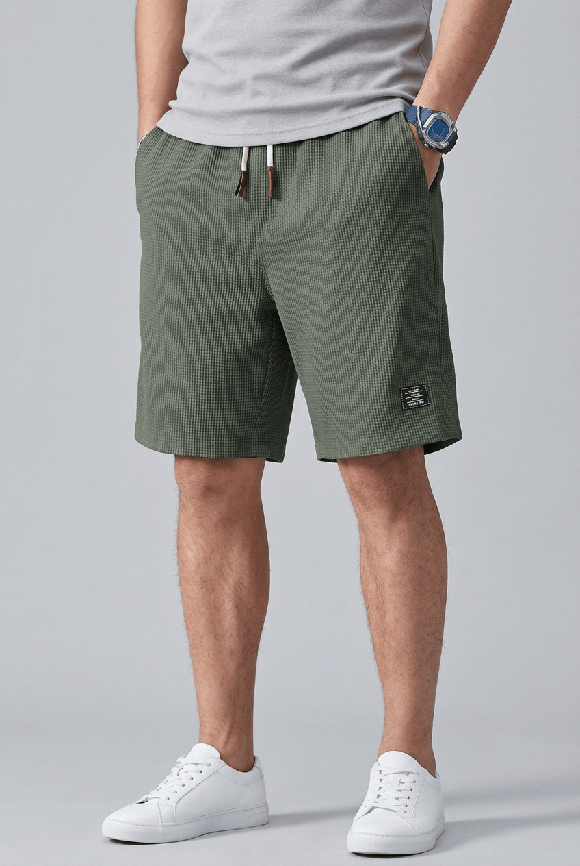 Men's Shorts | Waffle Texture & Elasticated Drawstring Waist