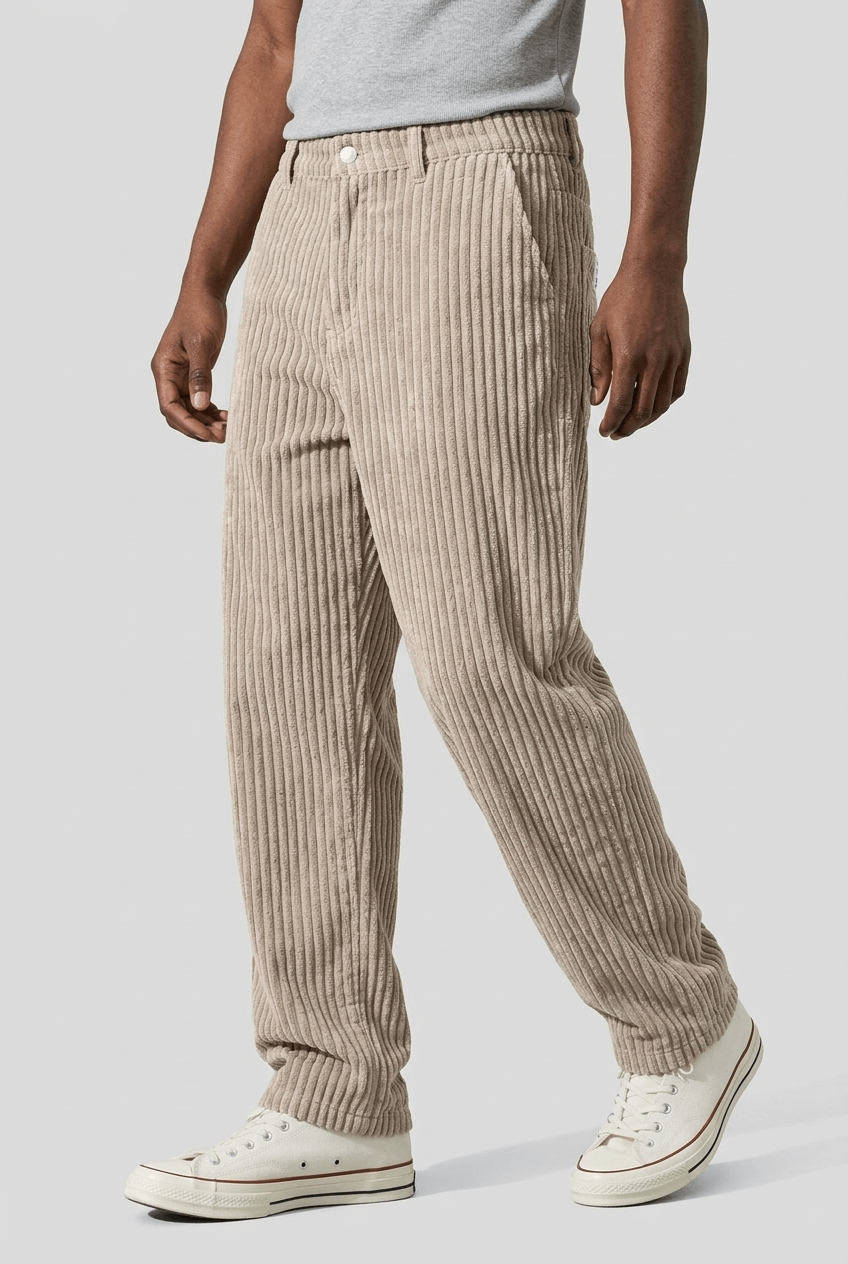 Men's Corduroy Trousers | Wide Wale Straight Fit