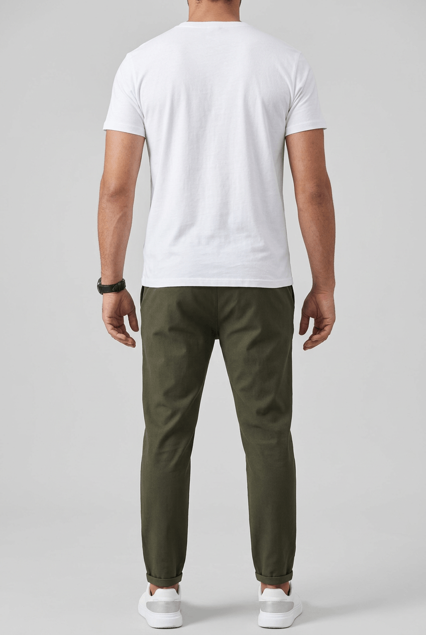 Men's Slim Fit Joggers | Drawcord Waist & Turn-Ups
