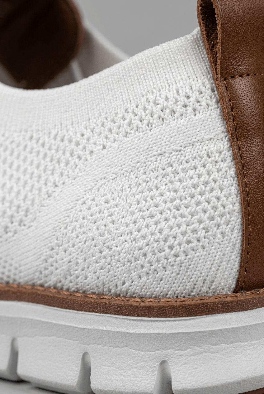 Men's Knit Trainers | Contrast Heel & Chunky Sole
