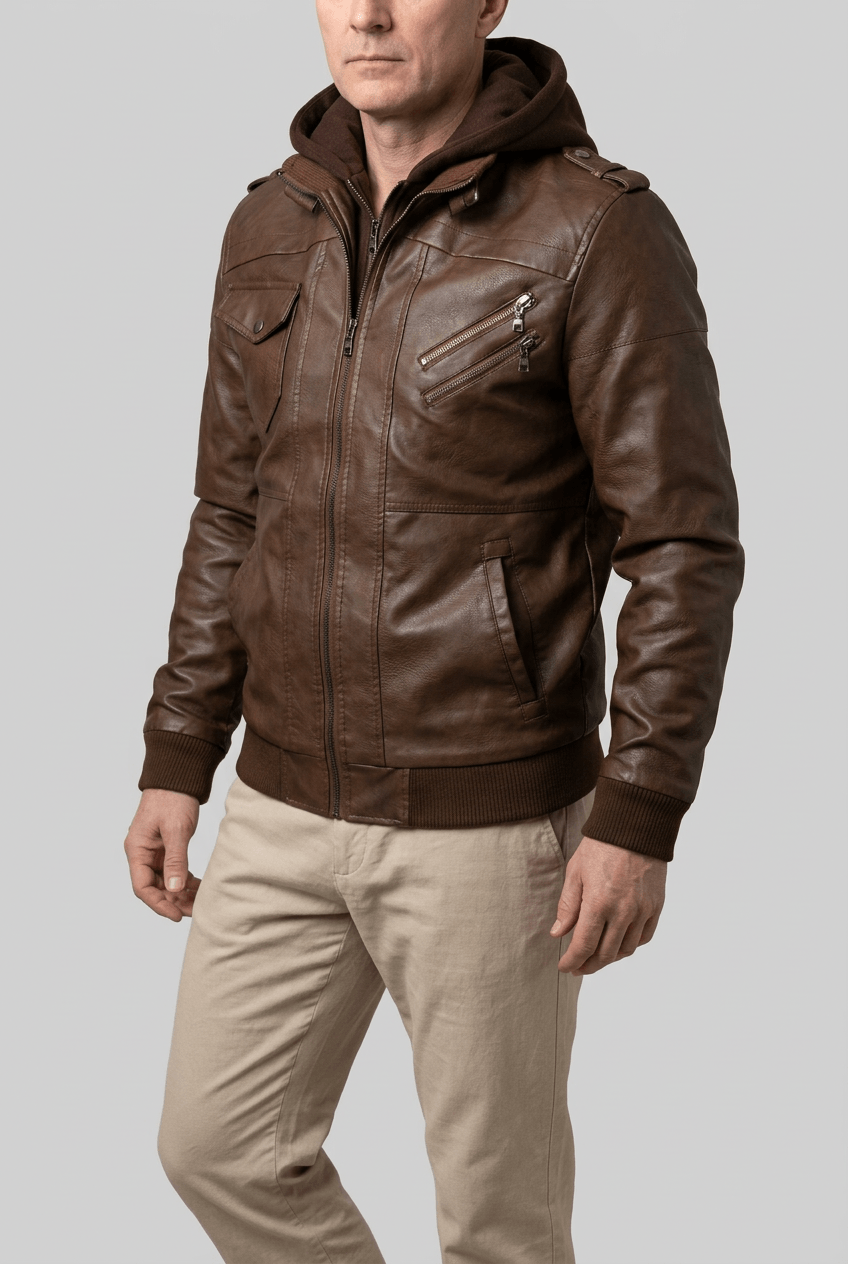 Men's Bomber Jacket | Layered Hoodie