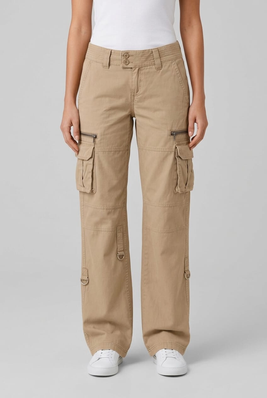 Women's Parachute Cargo Trousers | Multi-Pocket