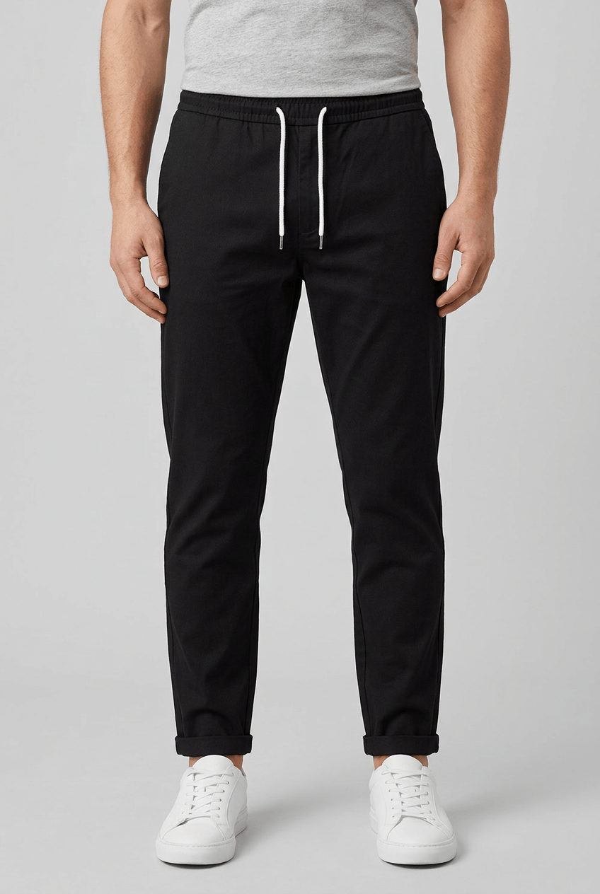 Men's Slim Fit Joggers | Drawcord Waist & Turn-Ups