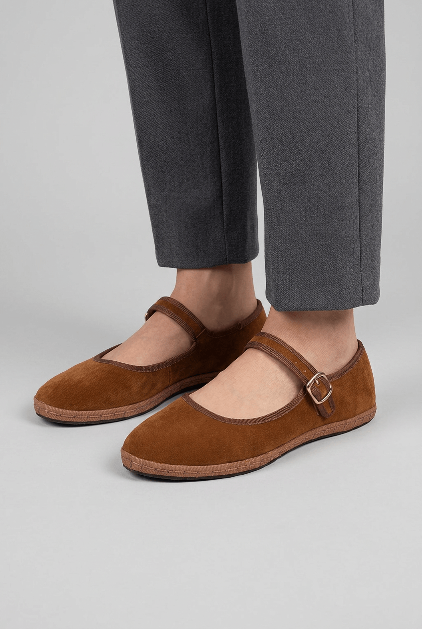 Women's Shoe | Round Toe Buckle Strap Mary Jane Ballet Flats
