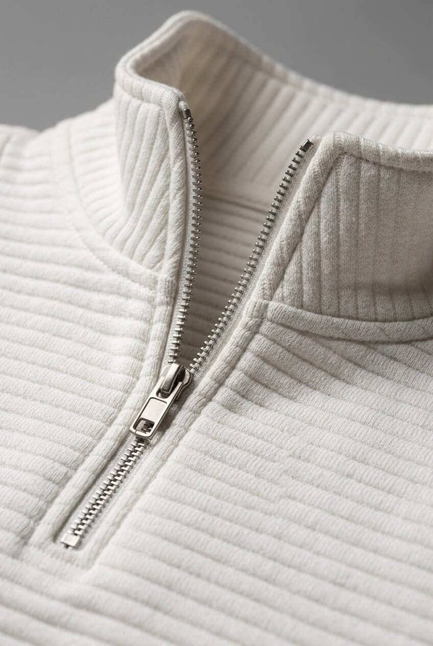 Women's Knit Quarter Zip Jumper | Funnel Neck
