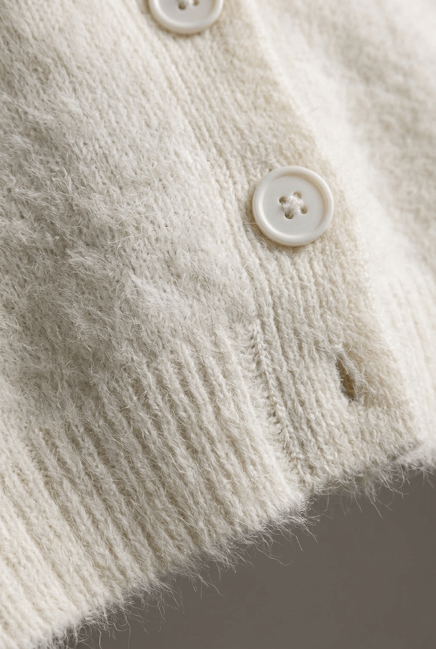 Women's Oversized Cardigan | Fluffy Knit & Button Front