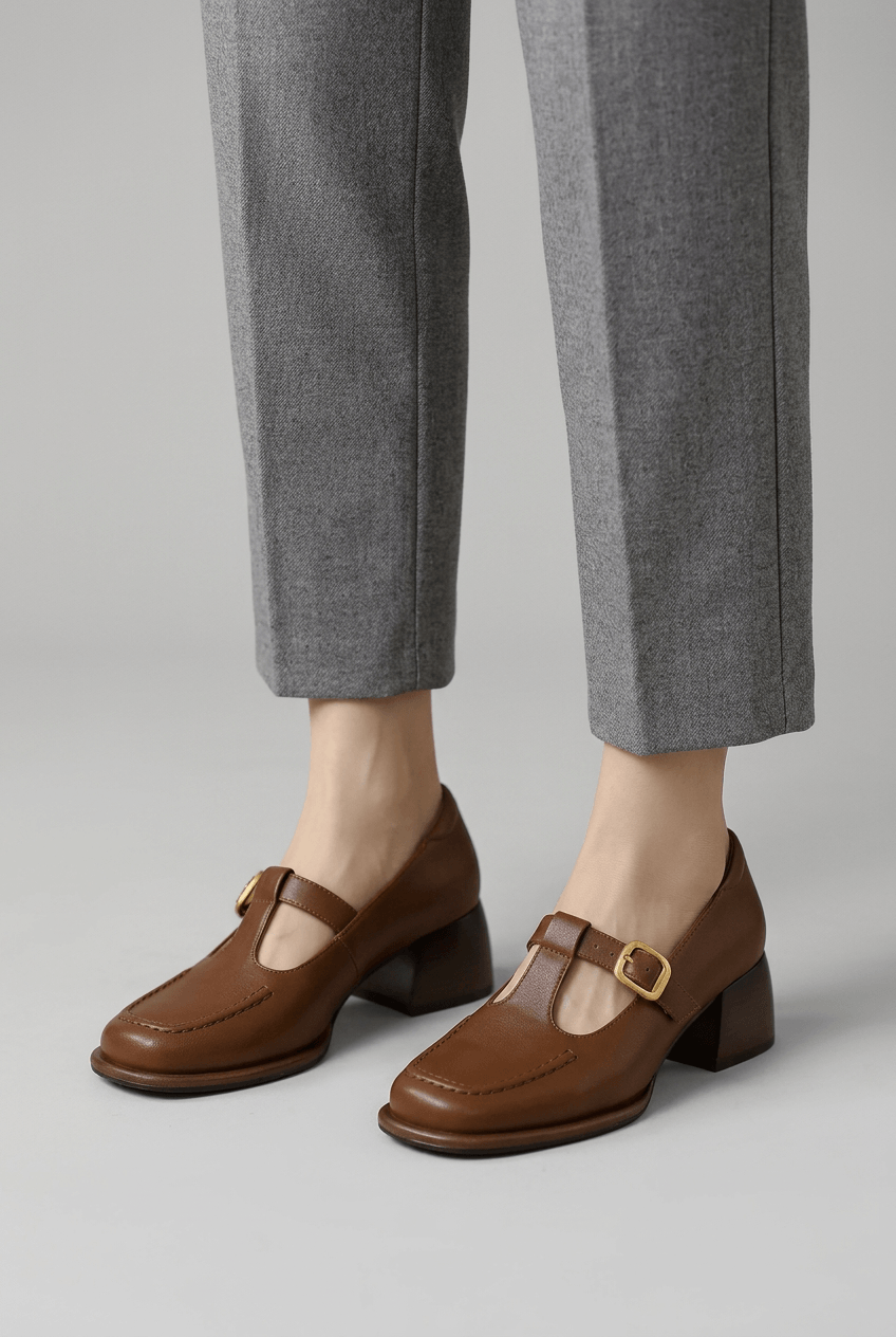 Women's Shoe | Adjustable Strap Square Toe