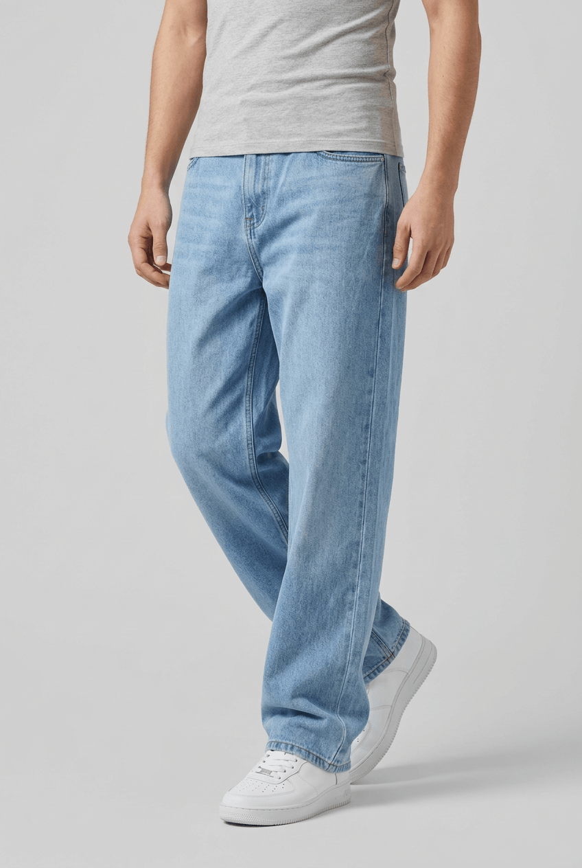 Men's Wide-Leg Jeans | Classic Relaxed Denim Fit