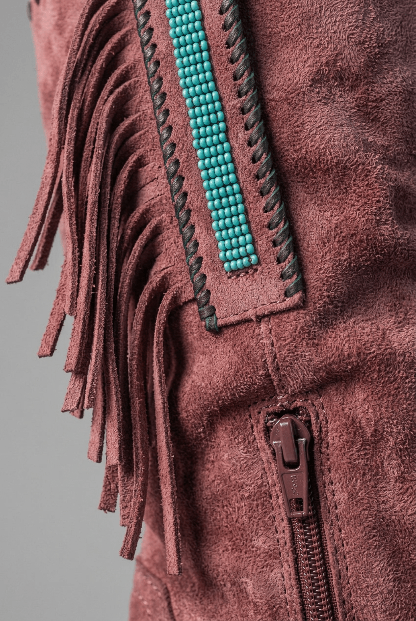 Women's Cowboy Boots | Fringe Trim & Side Zip