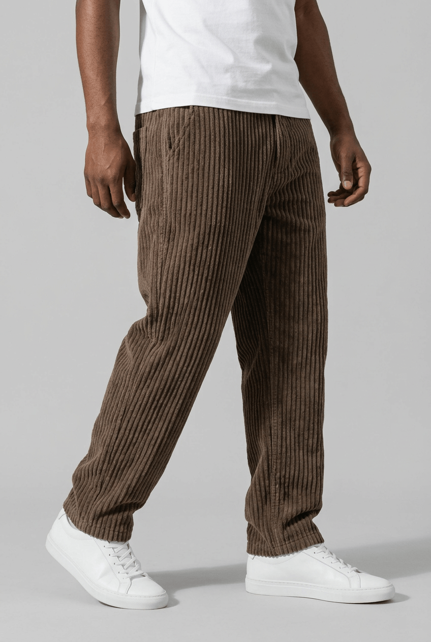Men's Corduroy Trousers | Wide Wale Straight Fit