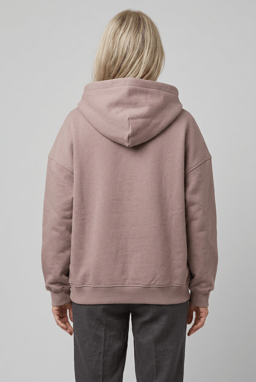 Women's Hooded Jumper | Ribbed Cuffs & Logo Print