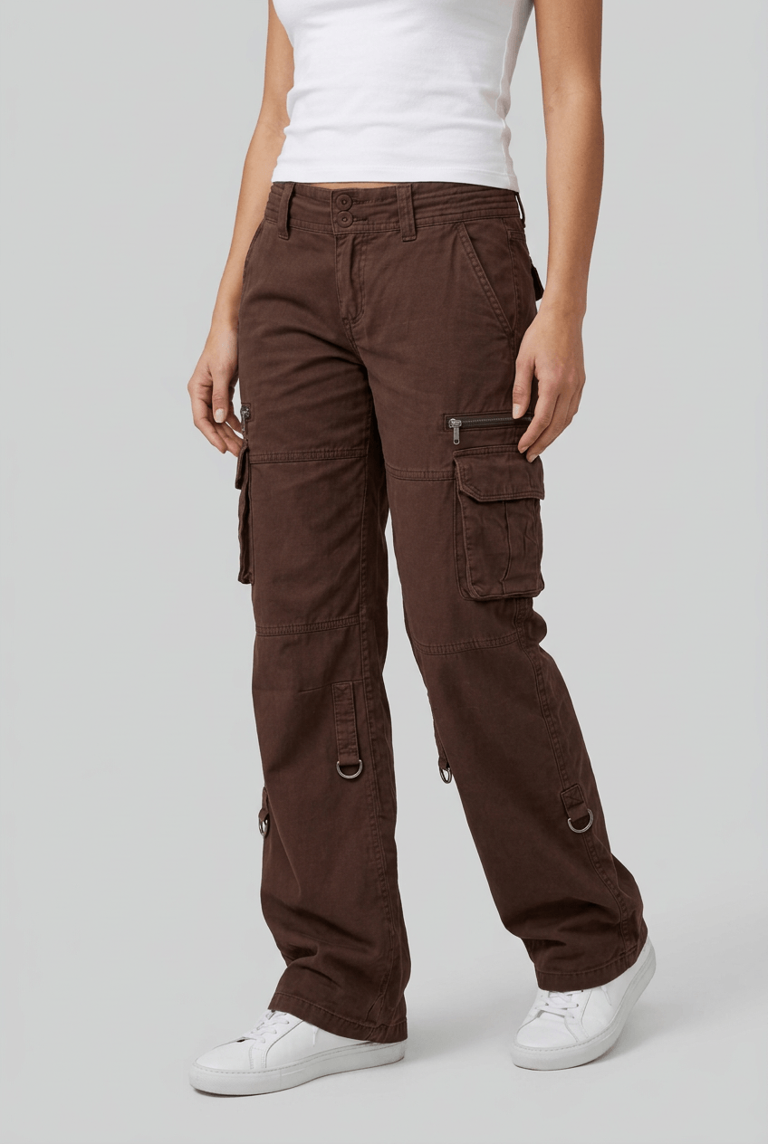 Women's Parachute Cargo Trousers | Multi-Pocket