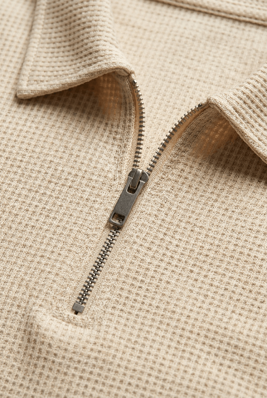 Men's Co-Ord Set | Zip-Up Polo & Drawstring Shorts