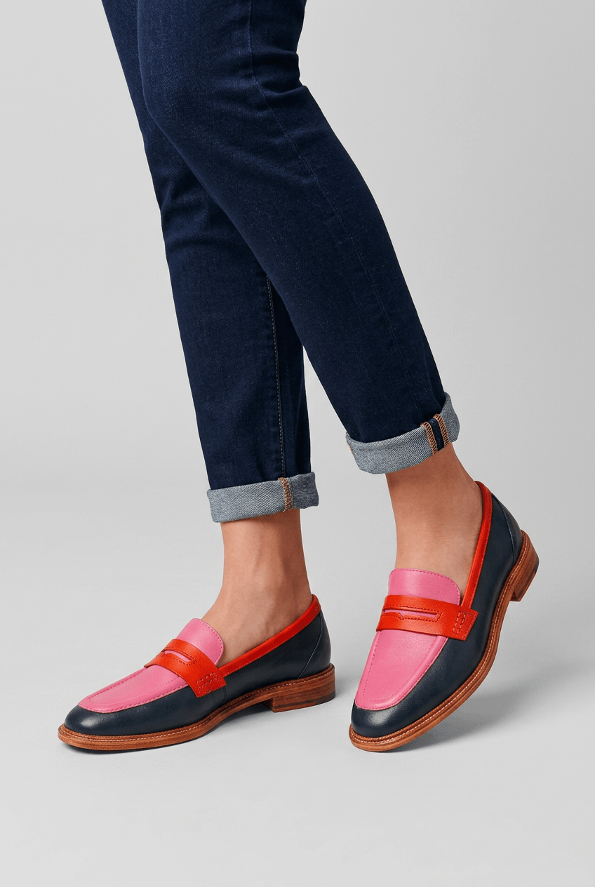Women's Penny Loafers | Low Block Heel
