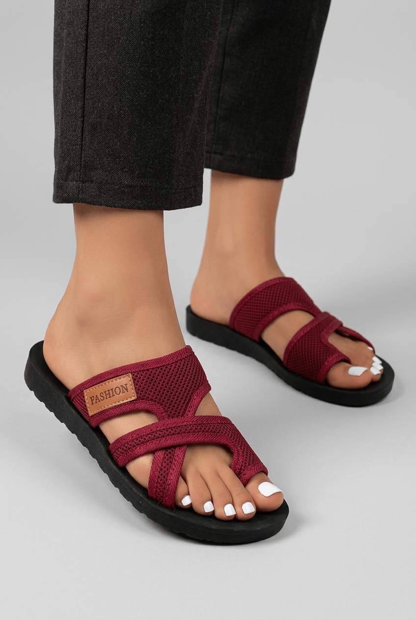 Women's Sandals | Crossover Mesh Straps & Cushioned Sole