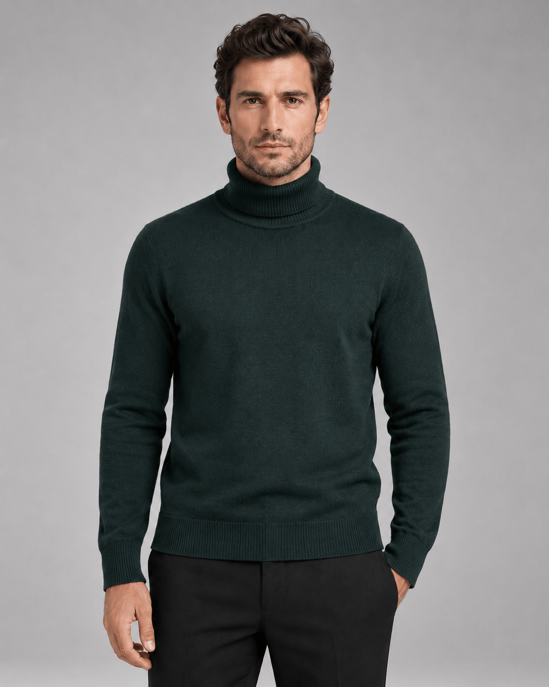 Men's Turtleneck Jumper | Ribbed Roll Neck Meta title