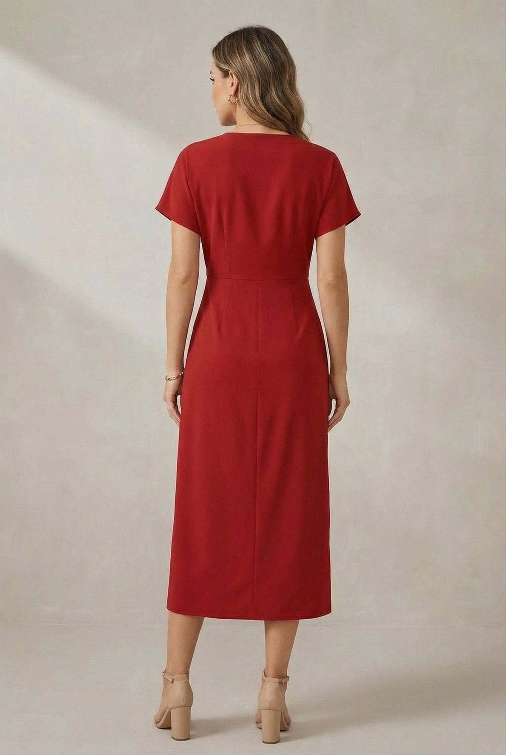 Women's Dress | Casual V Neck Midi
