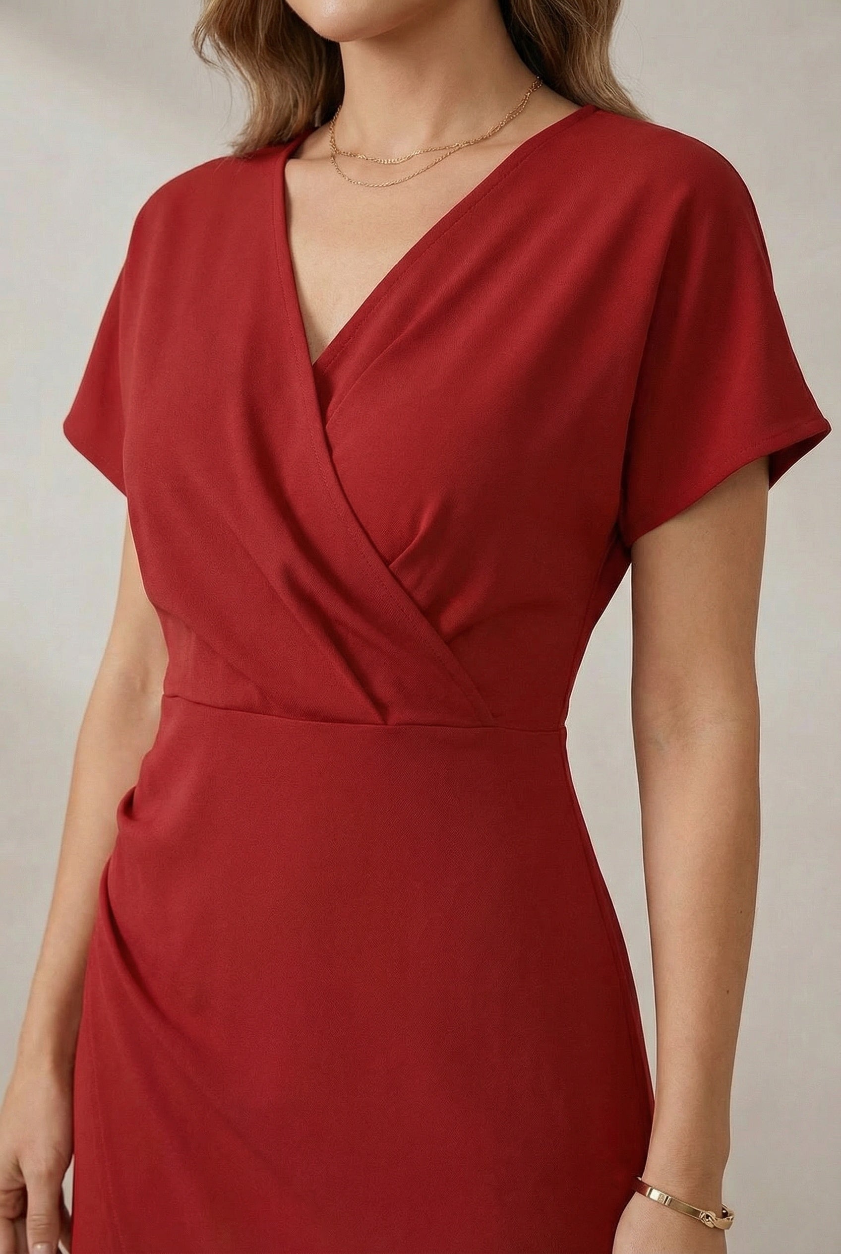 Women's Dress | Casual V Neck Midi
