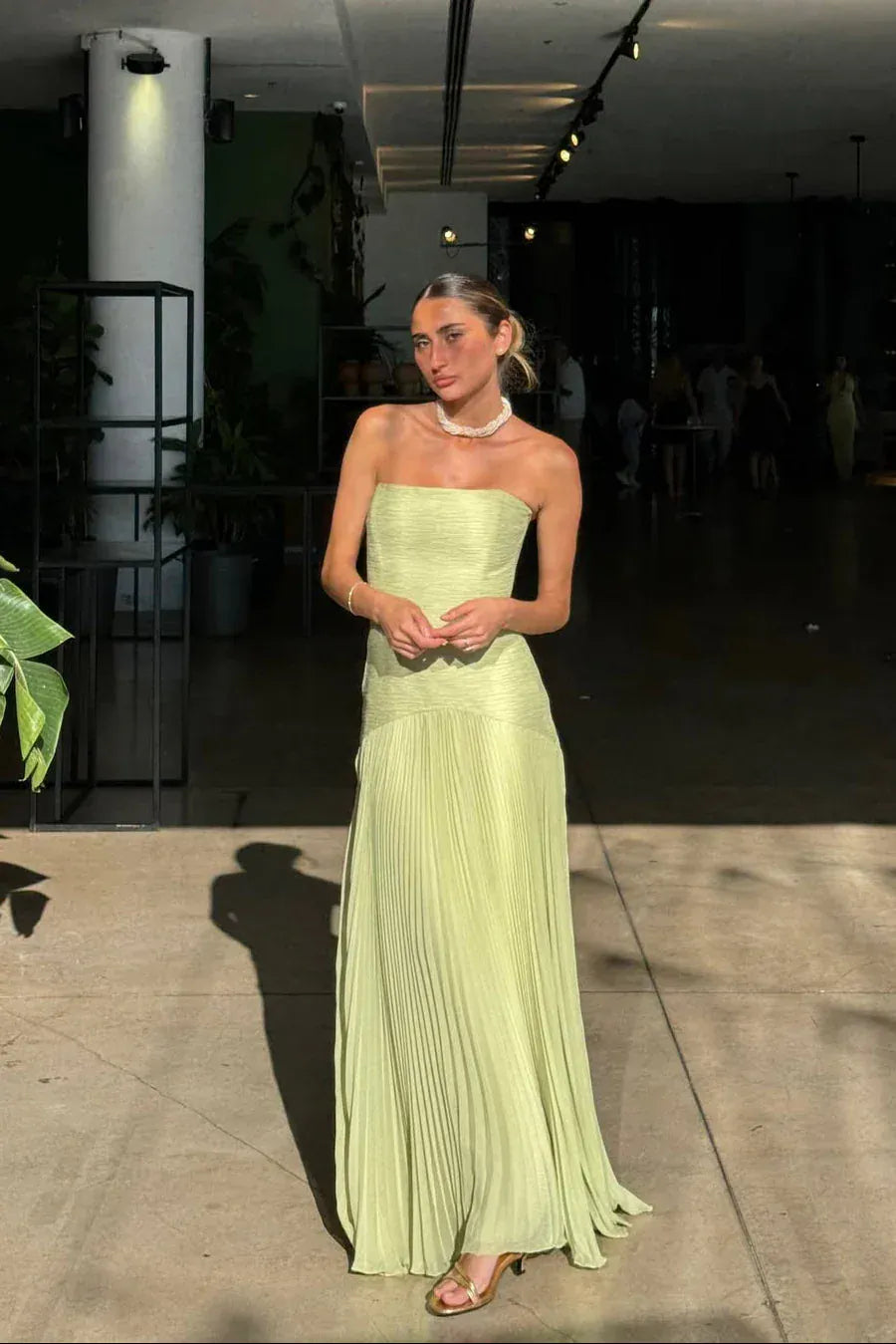 Women's Textured Wedding Guest Dress | Maxi