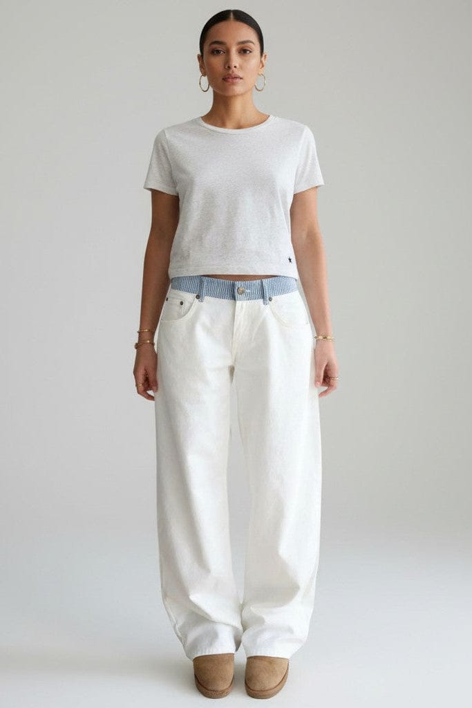 Women's Jeans | Relaxed-Fit Mid-Rise Waist Striped
