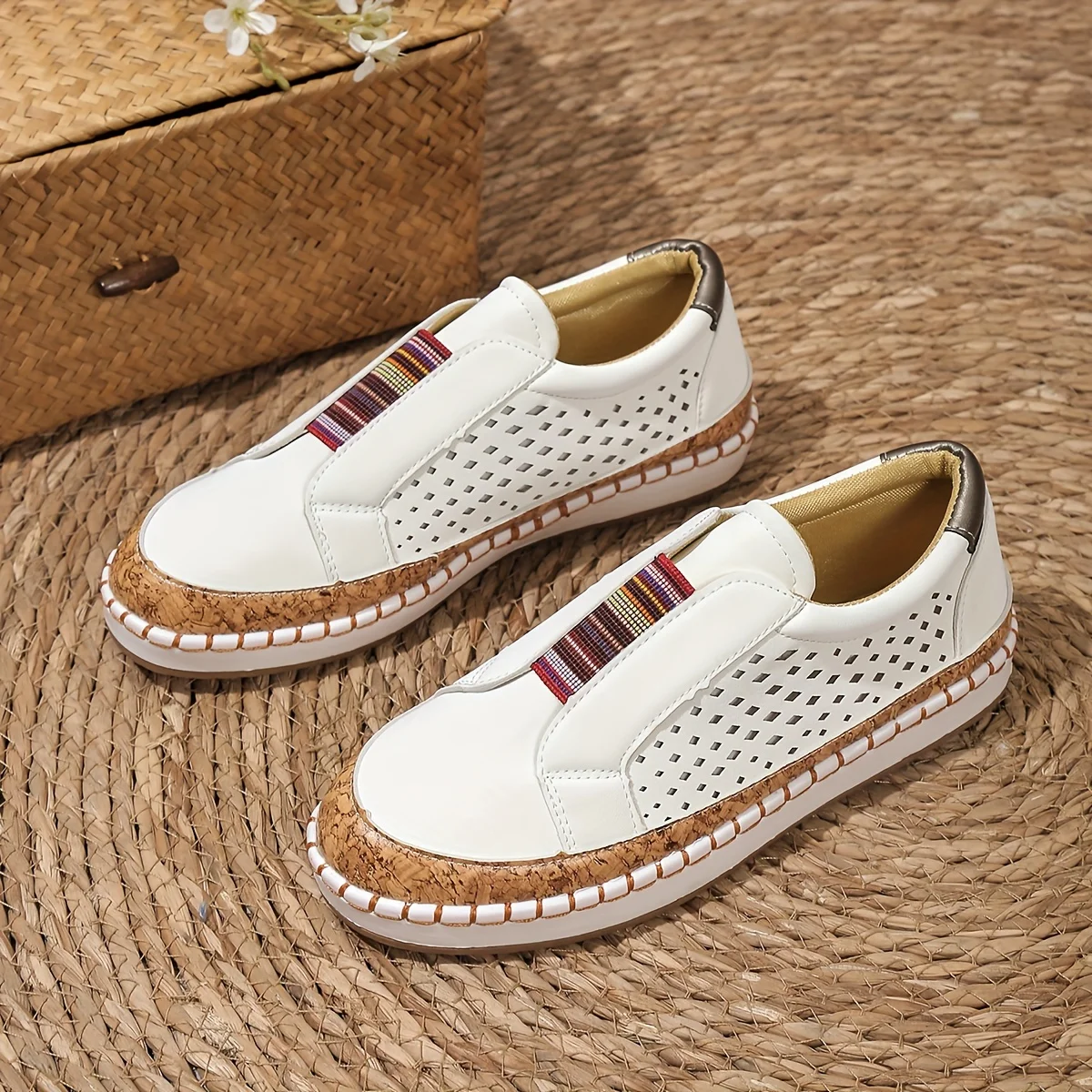 Women’s Platform Trainers | Perforated Everyday Casual Style