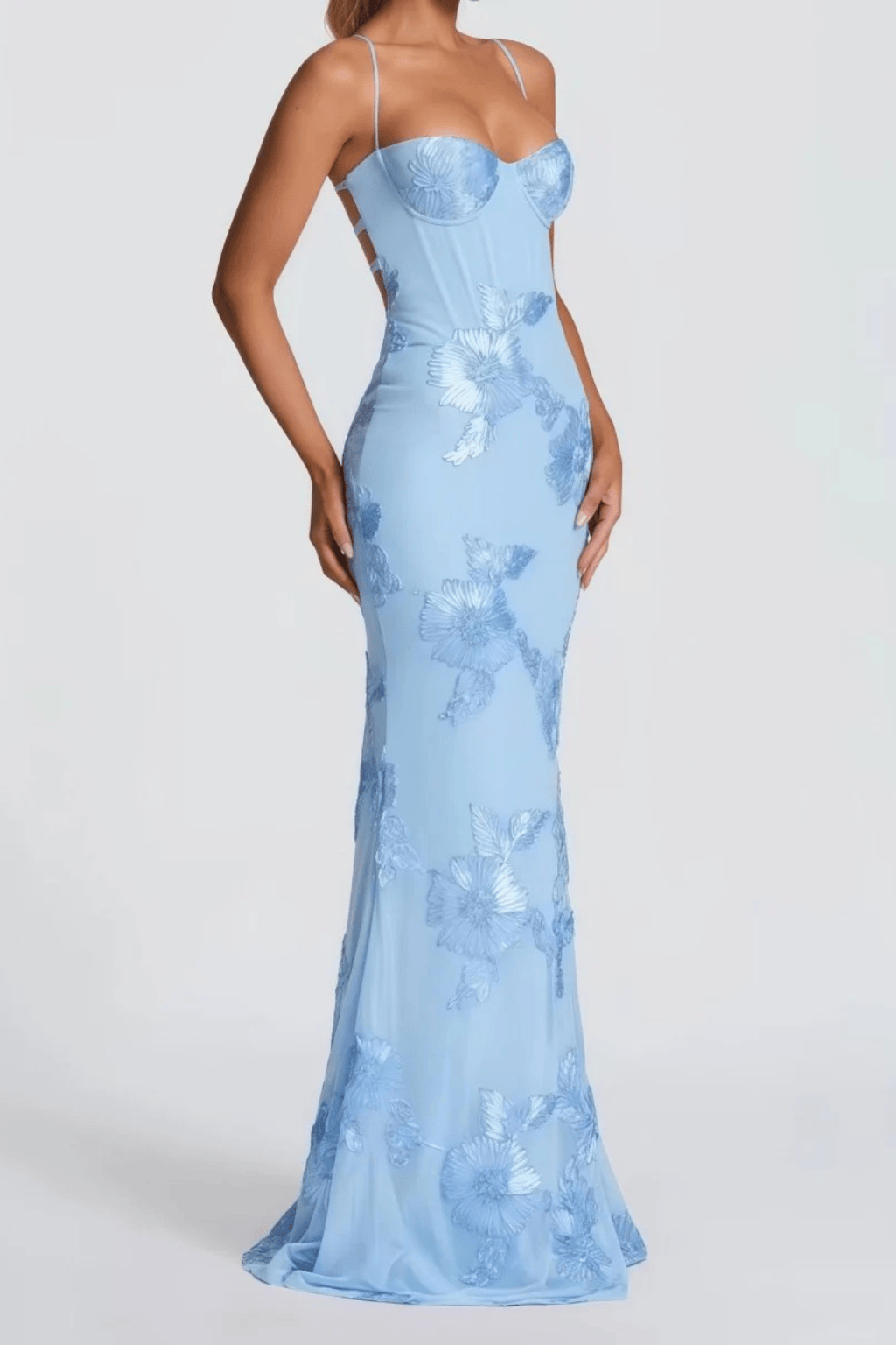Women's Dress | Maxi Floral Embroidered Wedding Guest