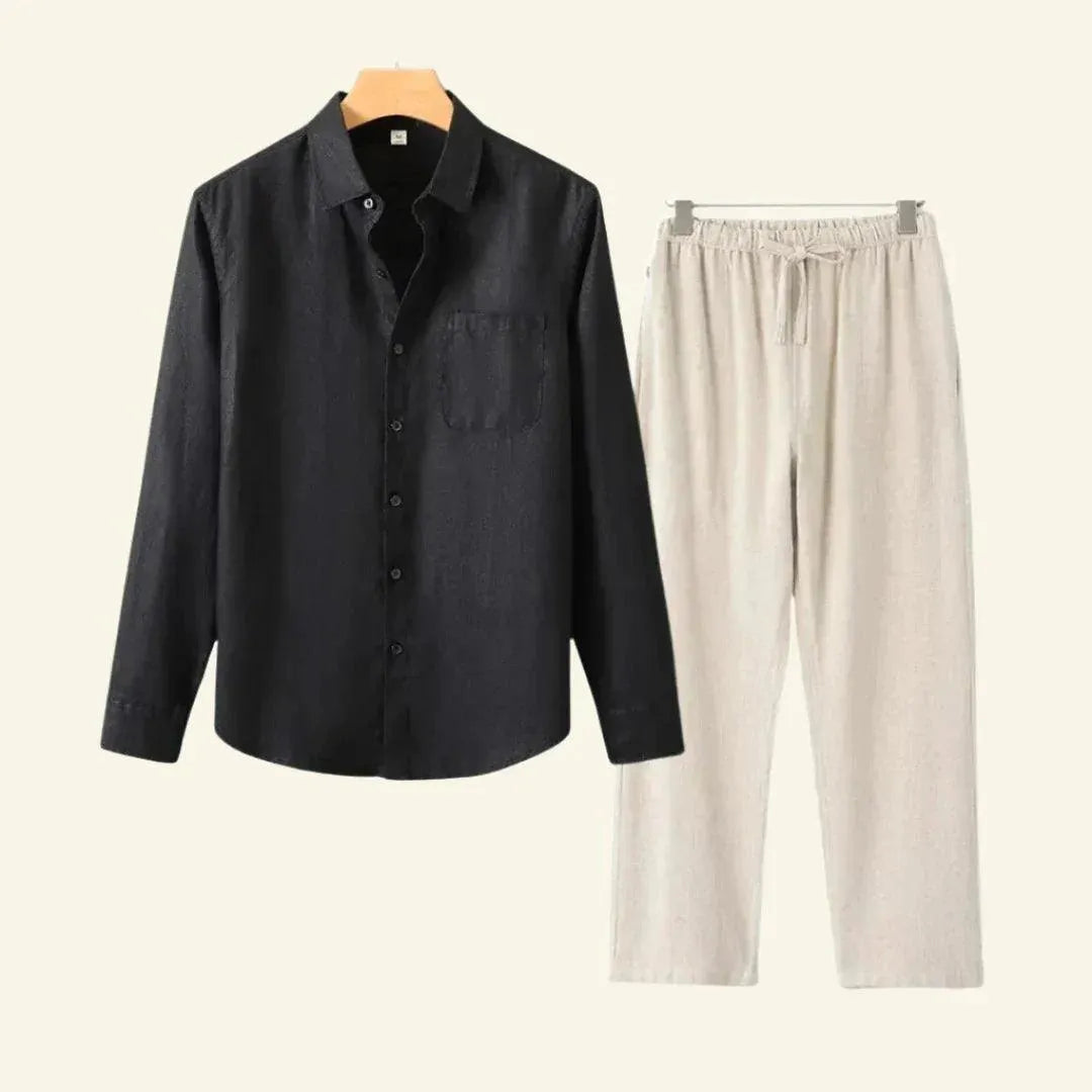 Men’s Two Piece Shirt and Trousers Set | Relaxed Tailored Outfit