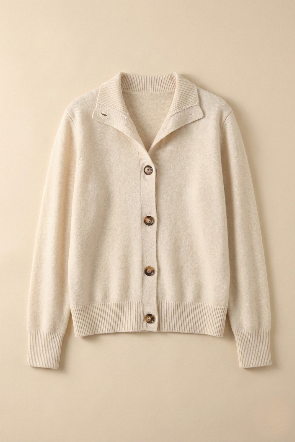 Women’s Button Cardigan | High Neck Knitted