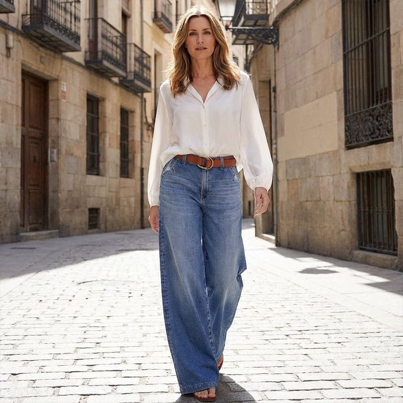 Women's High Waisted Wide Leg Jeans | Denim