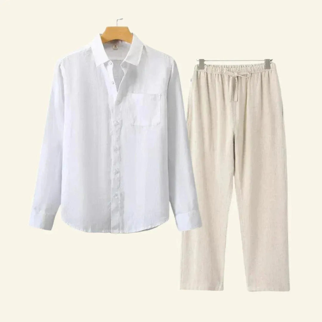 Men’s Two Piece Shirt and Trousers Set | Relaxed Tailored Outfit