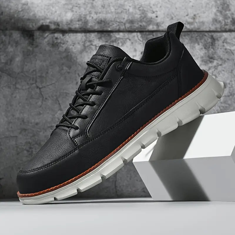 Men’s Genuine Leather Sneakers | Orthopedic Support