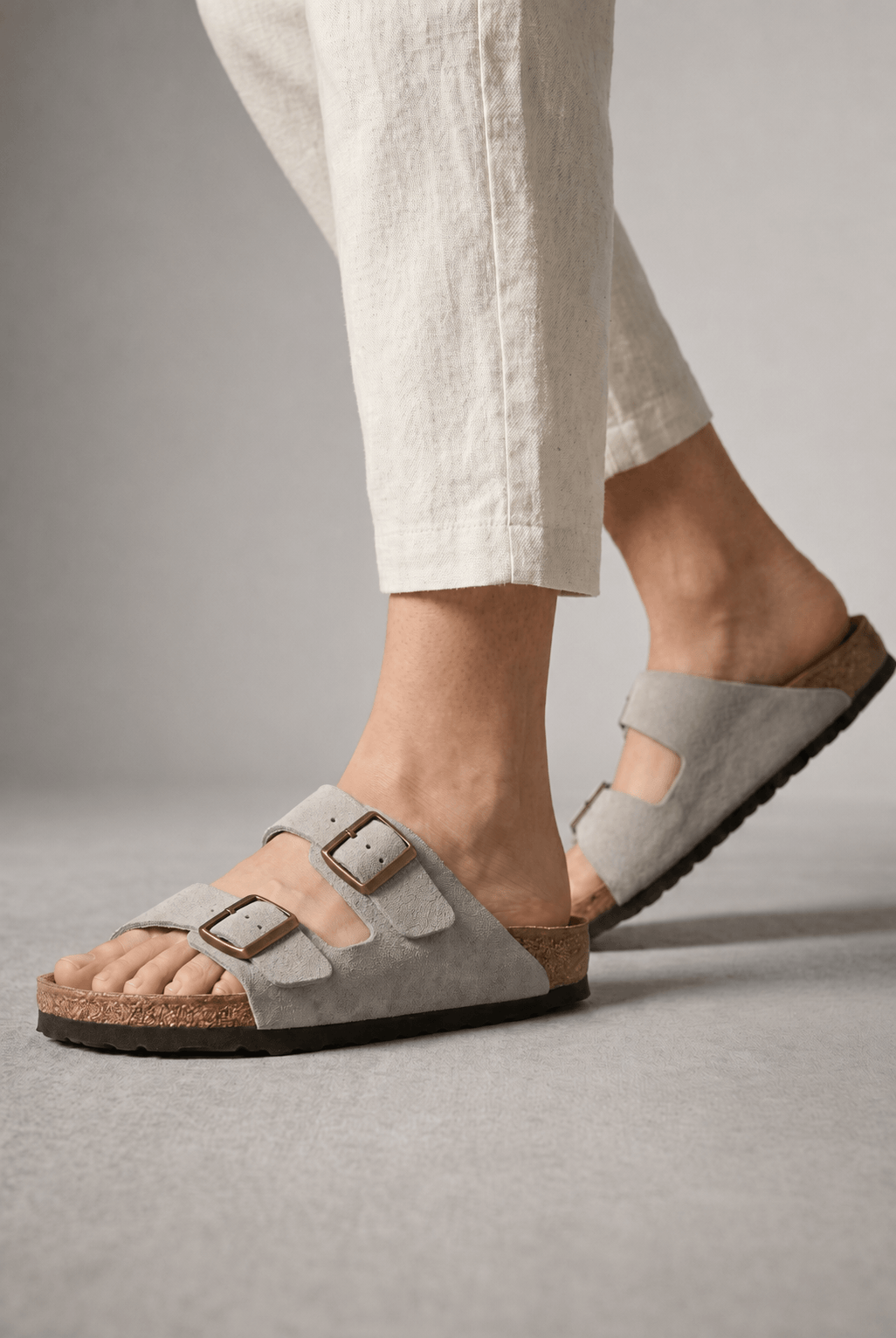 Women’s Double Strap Adjustable Buckle Slide Sandals | Casual