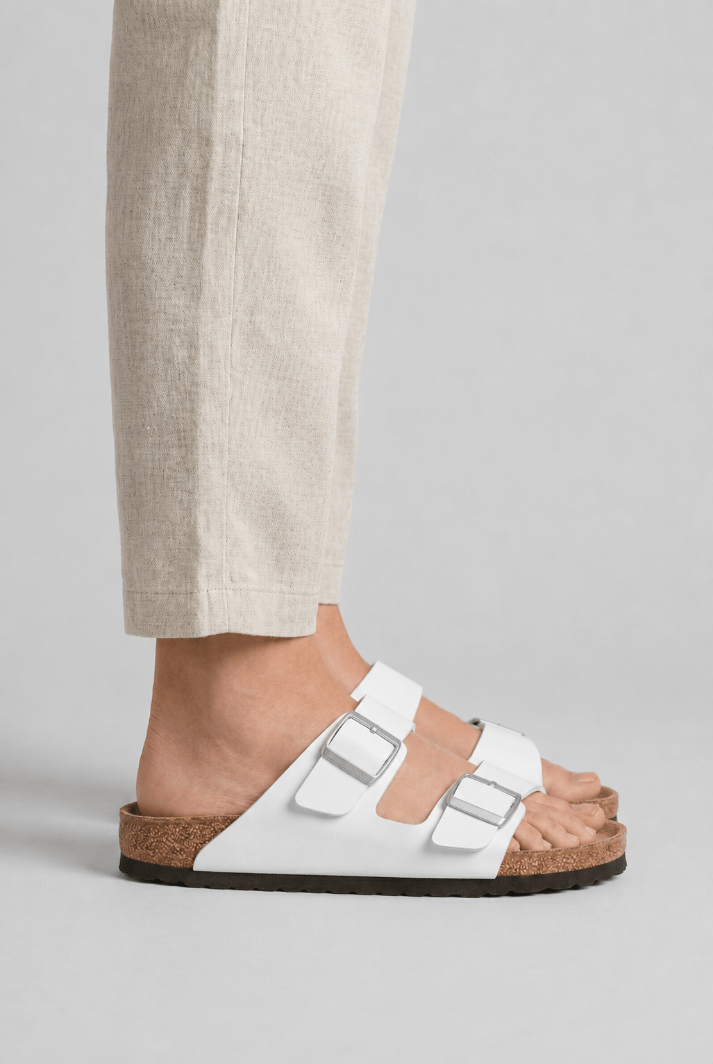 Women’s Double Strap Adjustable Buckle Slide Sandals | Casual