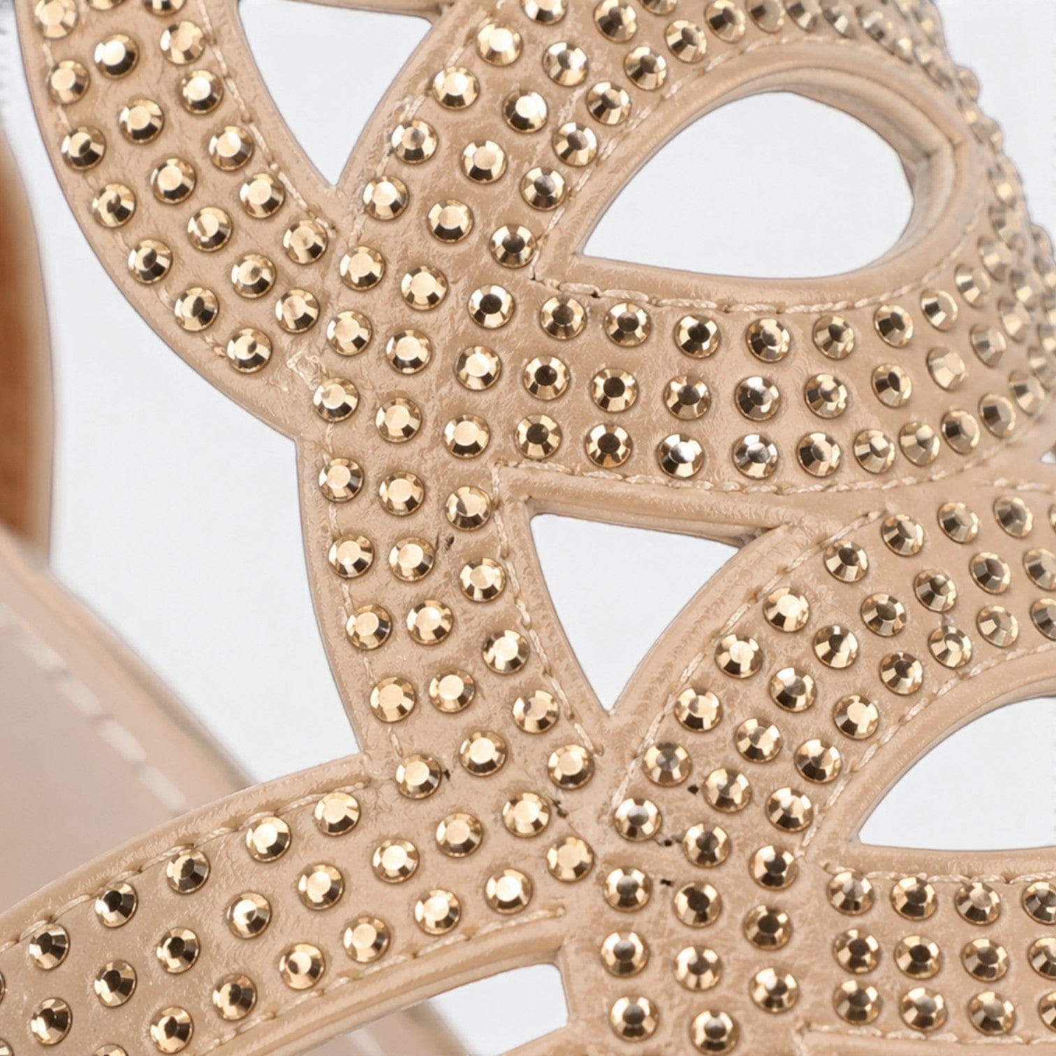 Women's Multi-Strap Wedge Sandals with Embellished Detail – Beige & Black